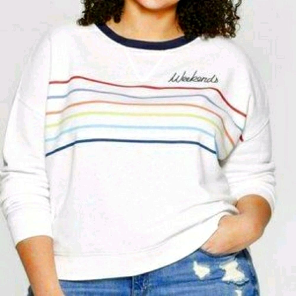 🆕⭐Weekends rainbow oversized sweatshirt
